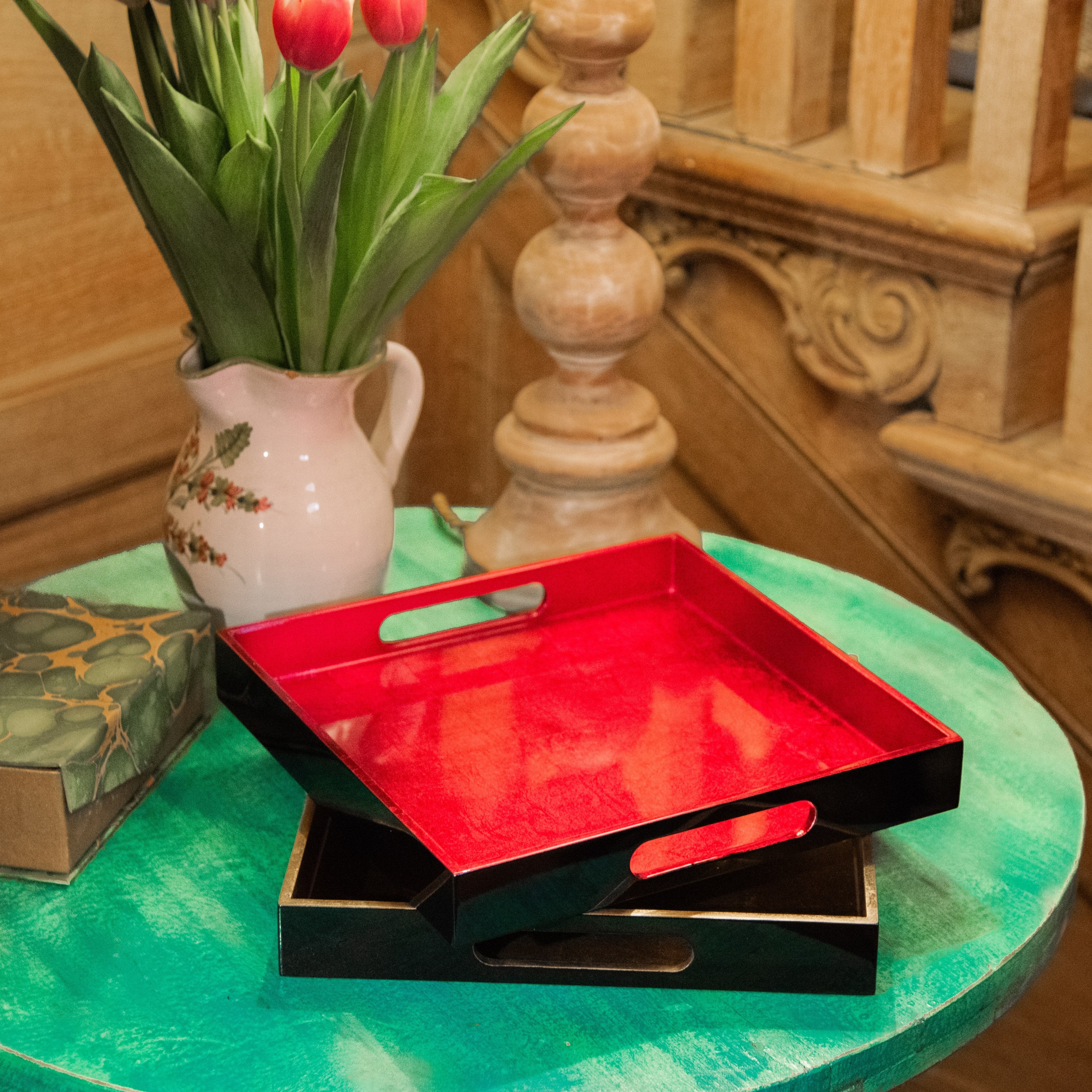 Cornelia Metallic Cherry Red