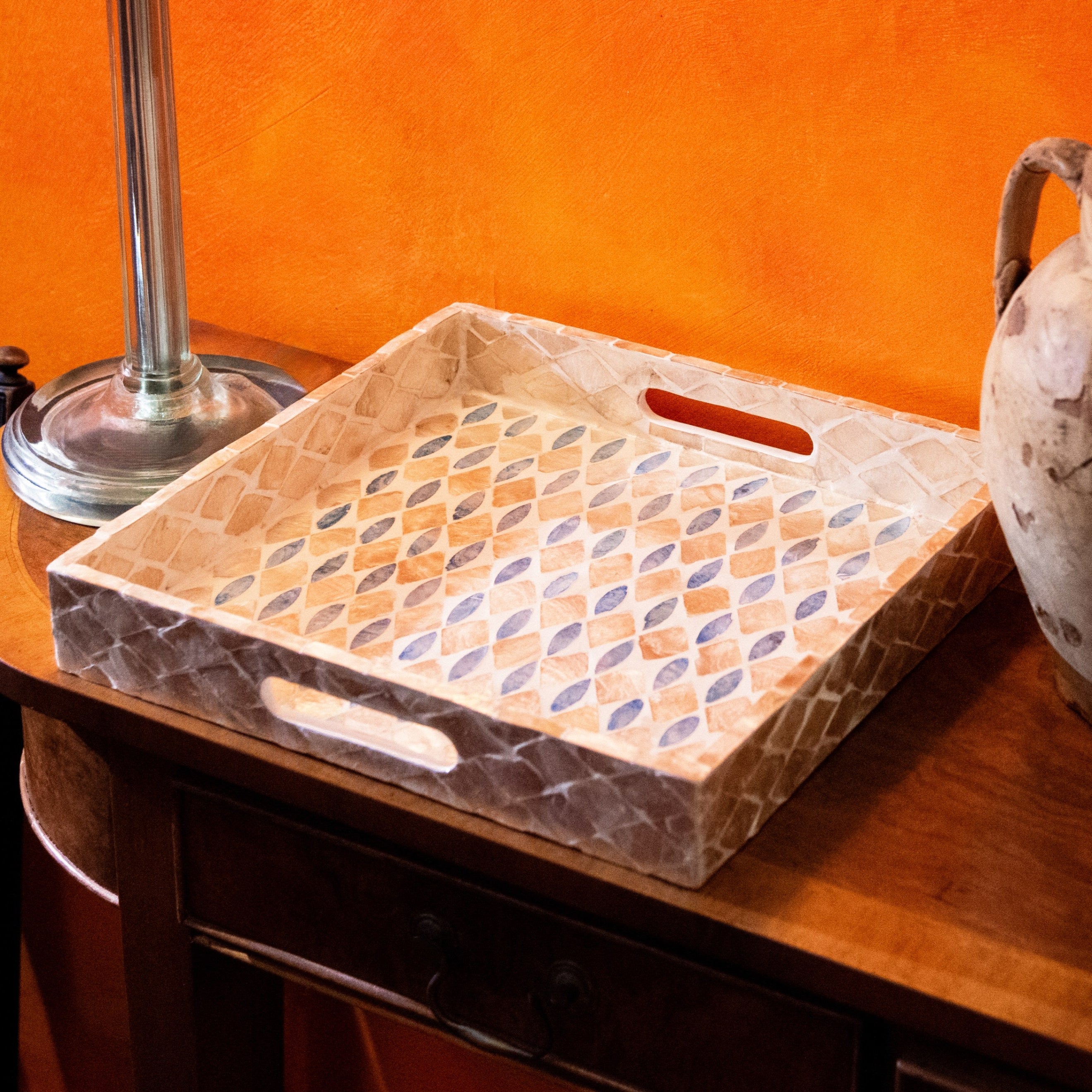Chesca Mother of Pearl & Blue Tile